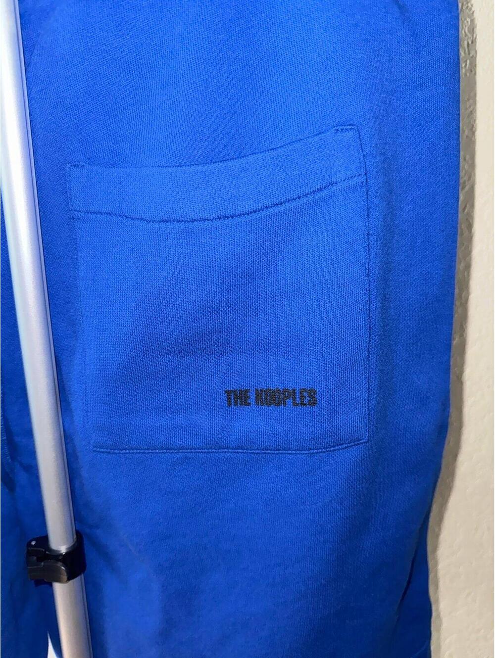 The Kooples Logo Sweat Shorts Blue 8” Inseam Size L NWT - Picture 3 of 5